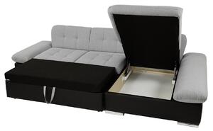 Moderní rohová sedačka Malaga, bílá/šedá Roh: Orientace rohu Levý roh