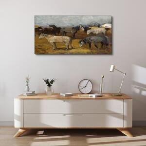Obraz na plátně Obraz na plátně Malování zvířat koně
