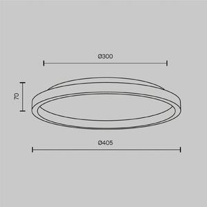 Maytoni LED stropní svítidlo Orign, Ø 41 cm, černé, kov/kámen, Černá, Obývací pokoj / jídelna, kov, Moderní