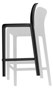Connubia Barová židle Bayo, outdoor, plast, výška sedu 65cm, CB1984 Podnoží: materiál shodný se sedákem, Sedák: Polypropylen matný - Black (černá)