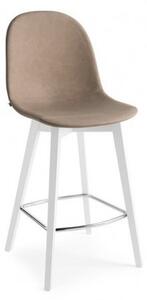 Connubia Barová židle Academy, dřevo, umělá kůže, v.sedu 66 cm, CB1672-V Podnoží: Bělený buk (dřevo), Sedák: Umělá kůže Vintage - Tobacco (tabáková)
