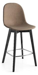 Connubia Barová židle Academy, dřevo, umělá kůže Vintage, v.sedu 81 cm, CB1673-V Podnoží: Bělený buk (dřevo), Sedák: Umělá kůže Vintage - Tobacco (tabáková)