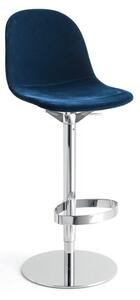 Connubia Barová židle Academy, nastavitelná výška, kov, látka, CB1676-MAT Podnoží: Matná ocel (kov), Sedák: Látka Mat - Sand (písková)
