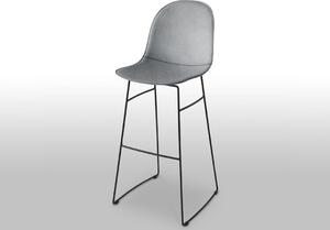 Connubia Barová židle Academy, kov, látka, v.sedu 66 cm, CB1674-MAT Podnoží: Matný černý lak (kov), Sedák: Látka Mat - Sand (písková)