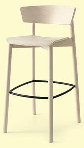 Connubia Barová židle Clelia, dřevo, výška sedu 75 cm, CB2122-A Podnoží: Bělený buk (dřevo), Sedák: Překližka - Bělený buk