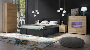 Moderní postel z eko-kůže Celeste, černá