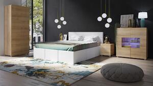Moderní postel z eko-kůže Celeste, bílá