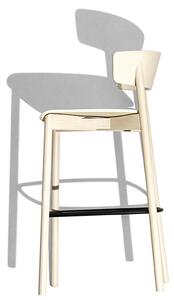 Connubia Barová židle Clelia, dřevo, výška sedu 75 cm, CB2122-A Podnoží: Bělený buk (dřevo), Sedák: Překližka - Bělený buk