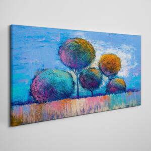 Obraz na plátně Obraz na plátně Malba abstrakce stromy
