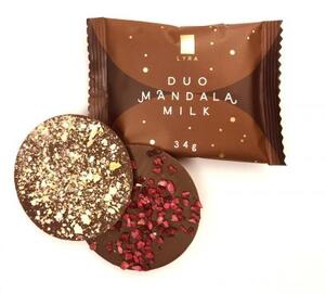Lyra chocolate Mandala duo mléčná čokoláda s posypem 35g