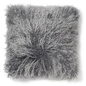 Skinnwille Home Collection Polštář Silvertop, tibetská kožešina, šedá, 40x40 cm