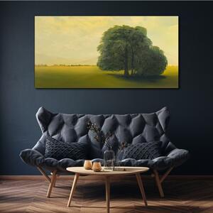 Obraz na plátně Obraz na plátně Malování stromů obloha pole