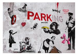 Fototapeta - Banksy Graffiti Diveristy 200x140 + zdarma lepidlo