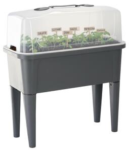 Skleníkový stolek s krytem 76×38×83 cm, antracitový