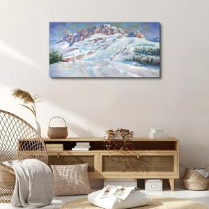 Obraz na plátně Obraz na plátně Zimní malba sněhu hor
