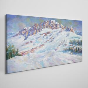 Obraz na plátně Obraz na plátně Zimní malba sněhu hor