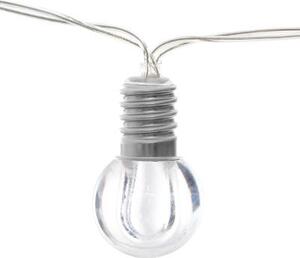 Světelný řetěz stříbrné žárovky 10 LED