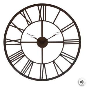 Hnědé nástěnné hodiny Vintage D70 cm SLEVA 21 %
