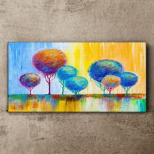 Obraz na plátně Obraz na plátně Malba abstrakce stromy