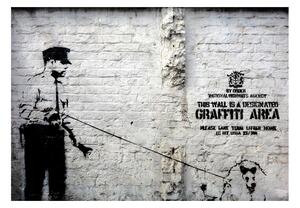 Fototapeta - Banksy - oblast graffiti 200x140 + zdarma lepidlo