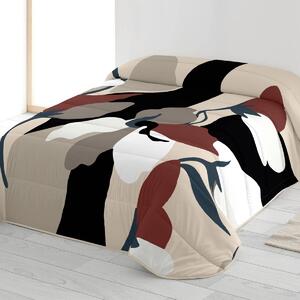 Přikrývka z mikrovlákna s potiskem moderních motivů, 200g/m2 béžová 140x200 cm