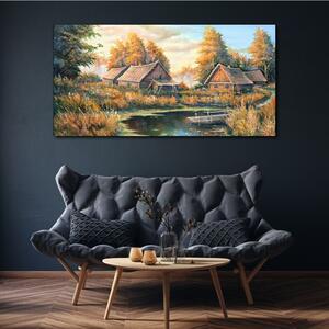Obraz na plátně Obraz na plátně Malování hutů lesní přírody