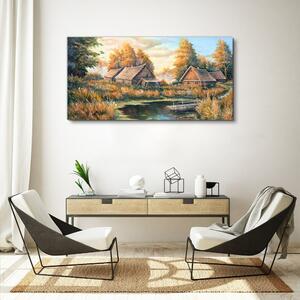 Obraz na plátně Obraz na plátně Malování hutů lesní přírody