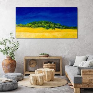 Obraz na plátně Obraz na plátně Pole malování oblohy stromy