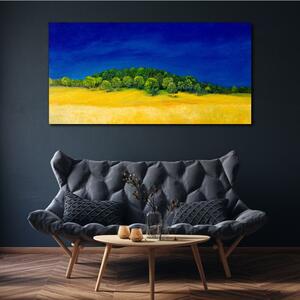 Obraz na plátně Obraz na plátně Pole malování oblohy stromy