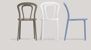 Connubia Židle Caffe, plast, CB1970 Podnoží: materiál shodný se sedákem, Sedák: Polypropylen matný - Black (černá)