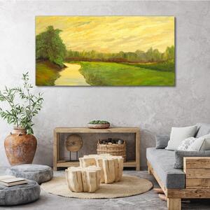 Obraz na plátně Obraz na plátně Malování řeky přírody
