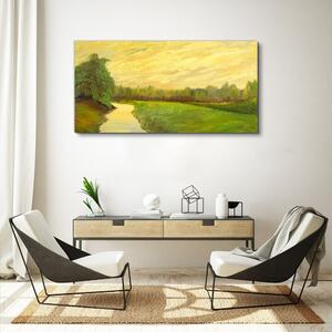 Obraz na plátně Obraz na plátně Malování řeky přírody