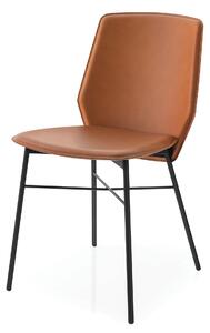 Connubia Jídelní židle Sibilla Soft, kov, umělá kůže, CB1959-A Podnoží: Matný černý lak (kov), Sedák: Umělá kůže Ekos - Black (černá)