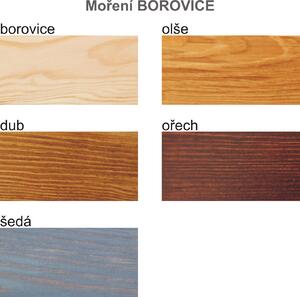 RG102 dřevěný regál z masivní borovice Drewmax (Kvalitní nábytek z borovicového masivu)