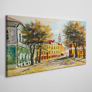 Obraz na plátně Obraz na plátně Malování města podzim