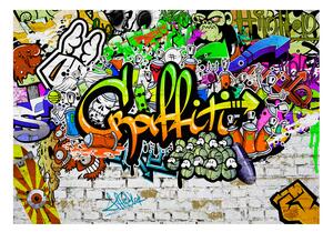Fototapeta - Graffiti na zdi 200x140 + zdarma lepidlo