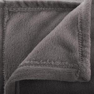 Atmosphera flanelová deka 130 x180 cm, tmavě šedá