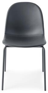 Connubia Jídelní židle Academy, kov, umělá kůže Ekos, CB1663-EK Podnoží: Matný černý lak (kov), Sedák: Umělá kůže Ekos - Black (černá)