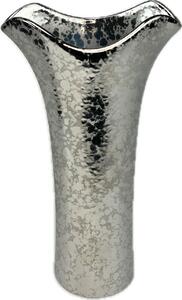 Váza keramická 9x5 cm stříbrná
