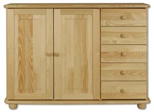 KD144 dřevěná komoda z masivní borovice Drewmax (Kvalitní nábytek z borovicového masivu)