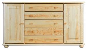 KD164 dřevěná komoda z masivní borovice Drewmax (Kvalitní nábytek z borovicového masivu)