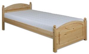 LK126-100 dřevěná postel masiv borovice jednolůžko 90x200 cm Drewmax (Kvalitní nábytek z borovicového masivu)