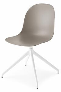 Connubia Otočná židle Academy, kov, plast, CB1694 Podnoží: Matný černý lak (kov), Sedák: Polypropylen matný - Grey (šedá)