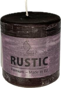 Svíčka válec rustic 8x8 cm hnědá