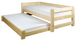 LK134-90 dřevěná rozkládací postel masiv borovice 90x200 cm Drewmax (Kvalitní nábytek z borovicového masivu)