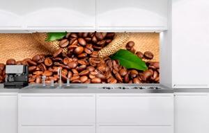 DIMEX | Fototapeta do kuchyně Káva KI-180-006 | 180 x 60 cm | zelená, béžová, hnědá
