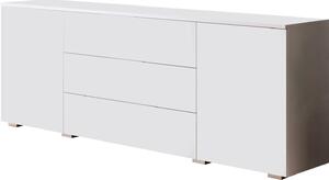 Komoda Bratex 150 x 39 x 68 cm, bílý lesk