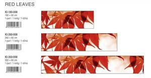DIMEX | Fototapeta do kuchyně Červené listy KI-180-008 | 180 x 60 cm | červená, bílá, hnědá