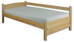 Drewmax LK133 90x200 cm - Dřevěná postel masiv jednolůžko (Kvalitní borovicová postel z masivu)