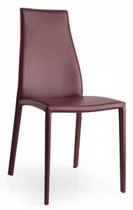 Calligaris Jídelní židle Aida Plus, pravá kůže, CS1484 Podnoží: Pravá kůže Natural, Sedák: Pravá kůže silná - Natural (přírodní hnědá)
